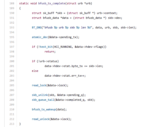 Les codes des algo des logiciels de trading automatique ne sont (évidemment) pas disponibles au public. Mais si vous vous demandez à quoi peut ressembler le code d'un logiciel – ici une partie du code du célèbre système d'exploitation GNU/Linux – voici un exemple.
