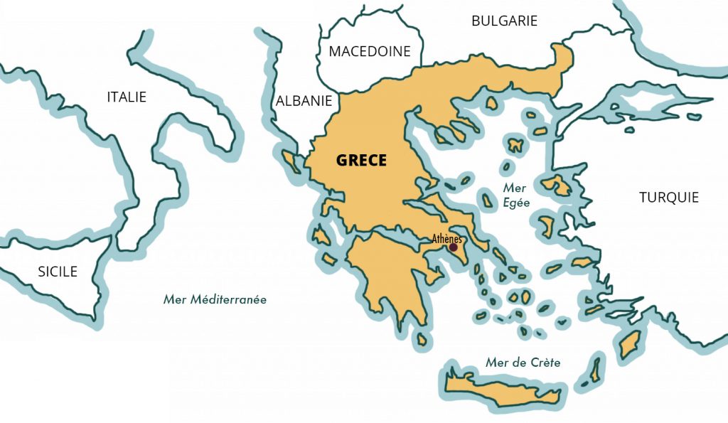 Une petite mise au point géographique pour commencer : carte de la Grèce